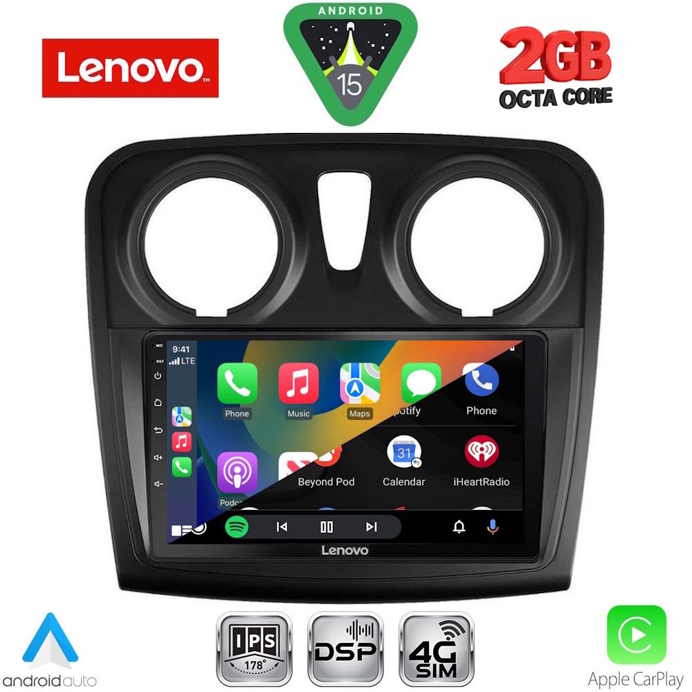 LENOVO LVF 5108_CPA (9inc) MULTIMEDIA TABLET for DACIA LOGAN – SANDERO mod. 2012-2019 LENOVO LVF 5108_CPA (9inc) MULTIMEDIA TABLET for DACIA LOGAN – SANDERO mod. 2012-2019