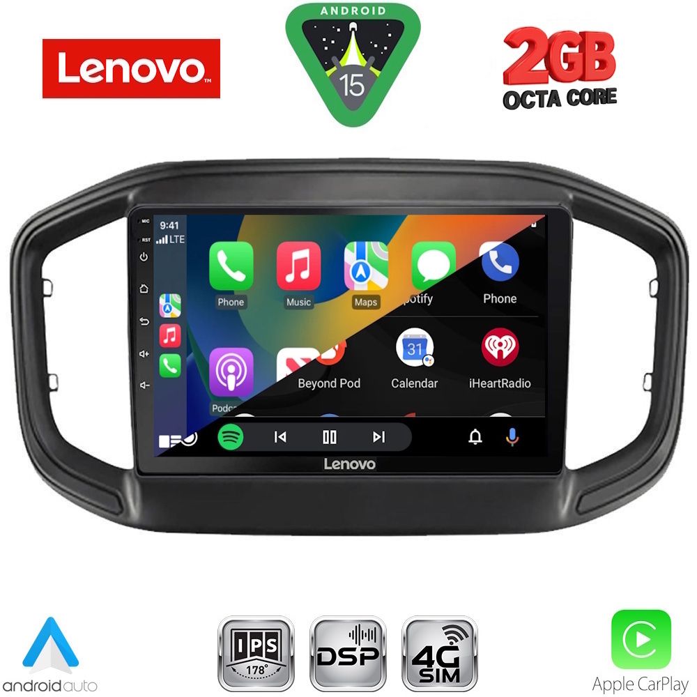 LENOVO LVF 5147_CPA (9inc) MULTIMEDIA TABLET for FIAT STRADA mod. 2020-2026 LENOVO LVF 5147_CPA (9inc) MULTIMEDIA TABLET for FIAT STRADA mod. 2020-2026