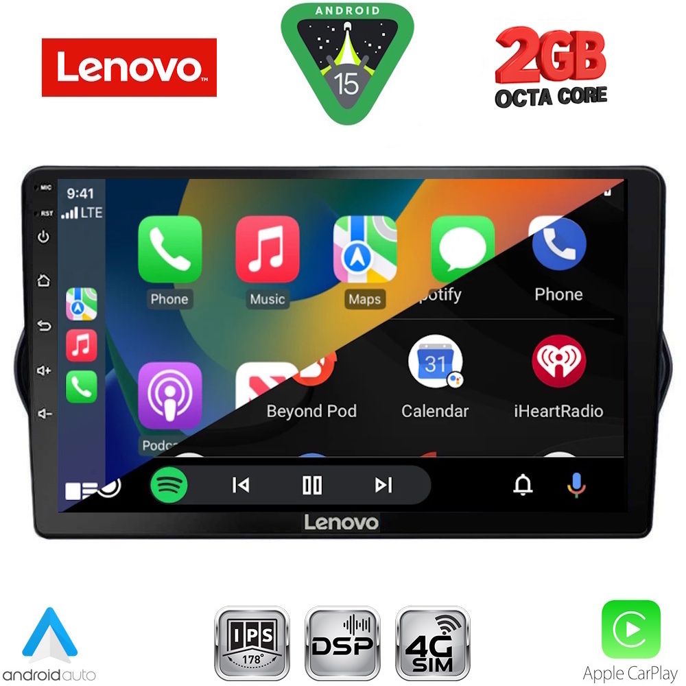 LENOVO LVF 5148_CPA (9inc) MULTIMEDIA TABLET for FIAT TIPO mod. 2015-2023 LENOVO LVF 5148_CPA (9inc) MULTIMEDIA TABLET for FIAT TIPO mod. 2015-2023