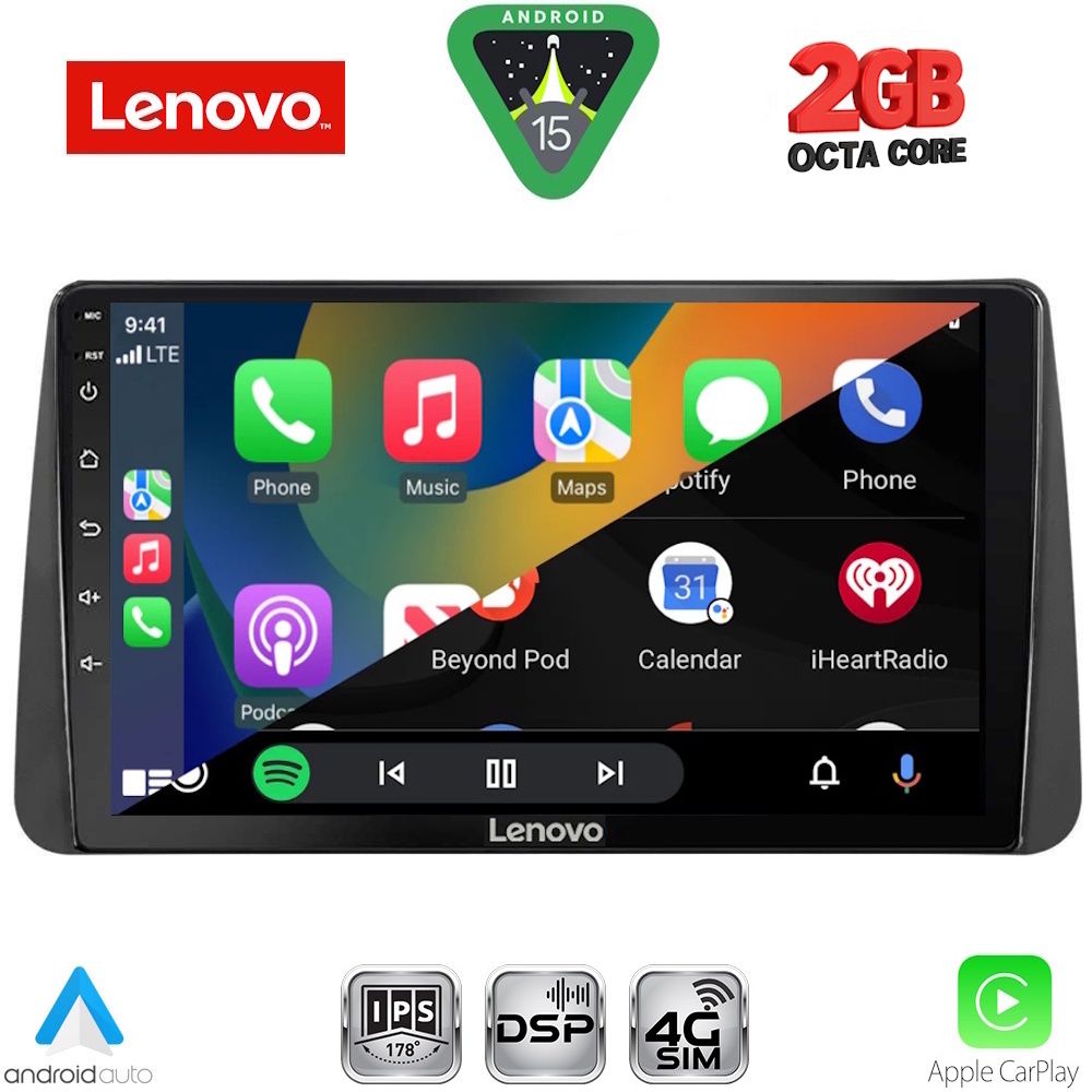 LENOVO LVF 5149_CPA DASH (9inc) MULTIMEDIA TABLET for FIAT TIPO mod. 2018-2023 LENOVO LVF 5149_CPA DASH (9inc) MULTIMEDIA TABLET for FIAT TIPO mod. 2018-2023