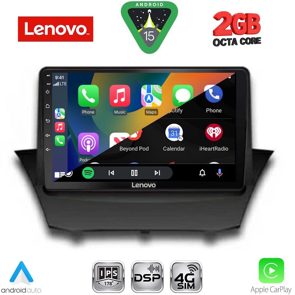 LENOVO LVF 5154A_CPA (9inc) MULTIMEDIA TABLET for FORD FIESTA mod. 2008-2017 LENOVO LVF 5154A_CPA (9inc) MULTIMEDIA TABLET for FORD FIESTA mod. 2008-2017