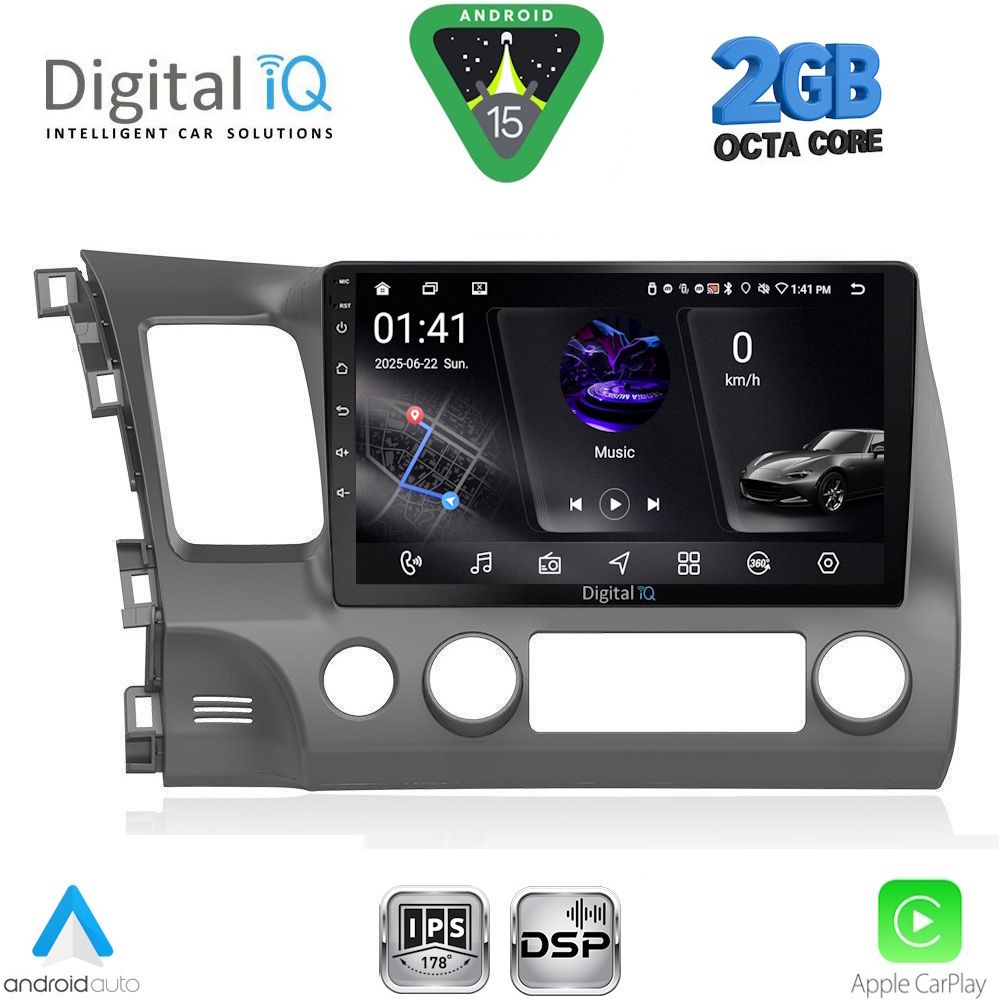 DIGITAL IQ RSF 4188_CPA (10inc) MULTIMEDIA TABLET for HONDA CIVIC 4D mod. 2006-2012 DIGITAL IQ RSF 4188_CPA (10inc) MULTIMEDIA TABLET for HONDA CIVIC 4D mod. 2006-2012