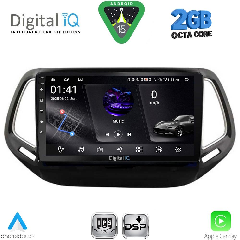 DIGITAL IQ RSF 4278_CPA (10inc) MULTIMEDIA TABLET for JEEP COMPASS mod. 2016-2021 DIGITAL IQ RSF 4278_CPA (10inc) MULTIMEDIA TABLET for JEEP COMPASS mod. 2016-2021