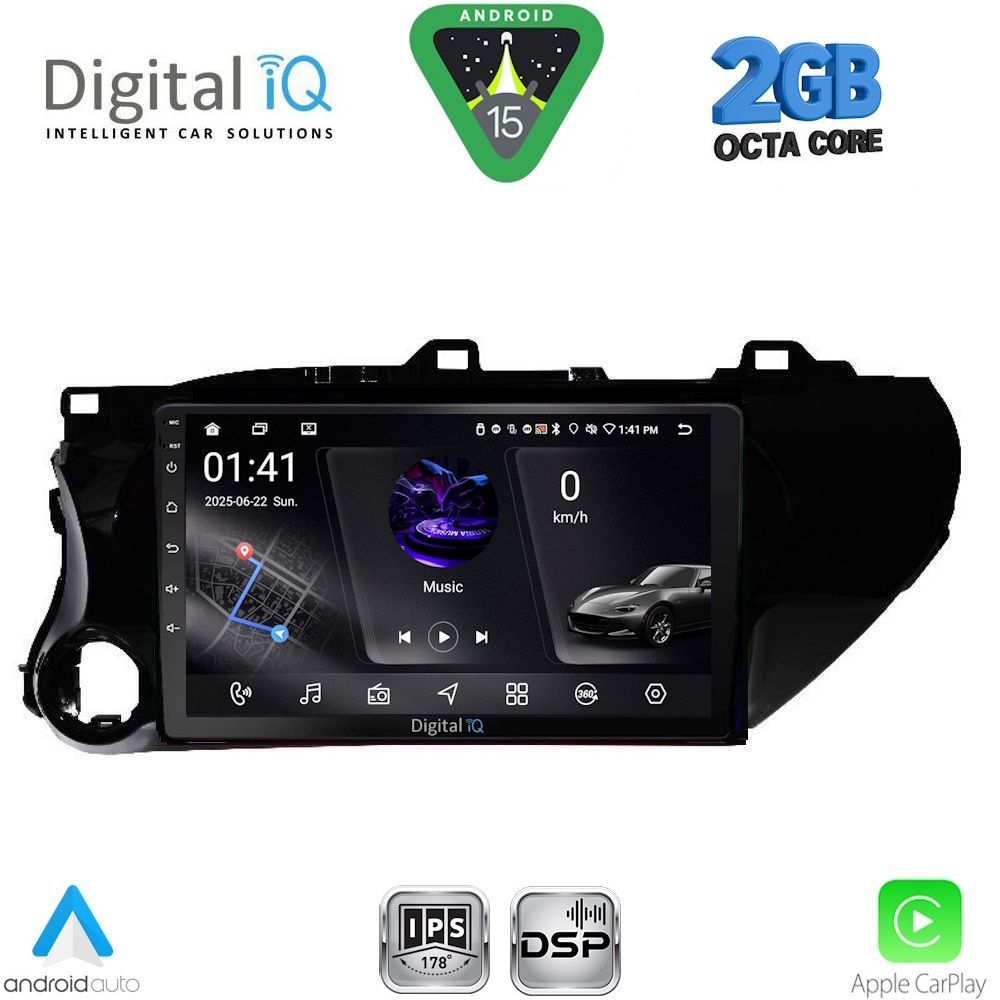 DIGITAL IQ RSF 4721_CPA (10inc) MULTIMEDIA TABLET for TOYOTA HILUX mod. 2017-2026 DIGITAL IQ RSF 4721_CPA (10inc) MULTIMEDIA TABLET for TOYOTA HILUX mod. 2017-2026