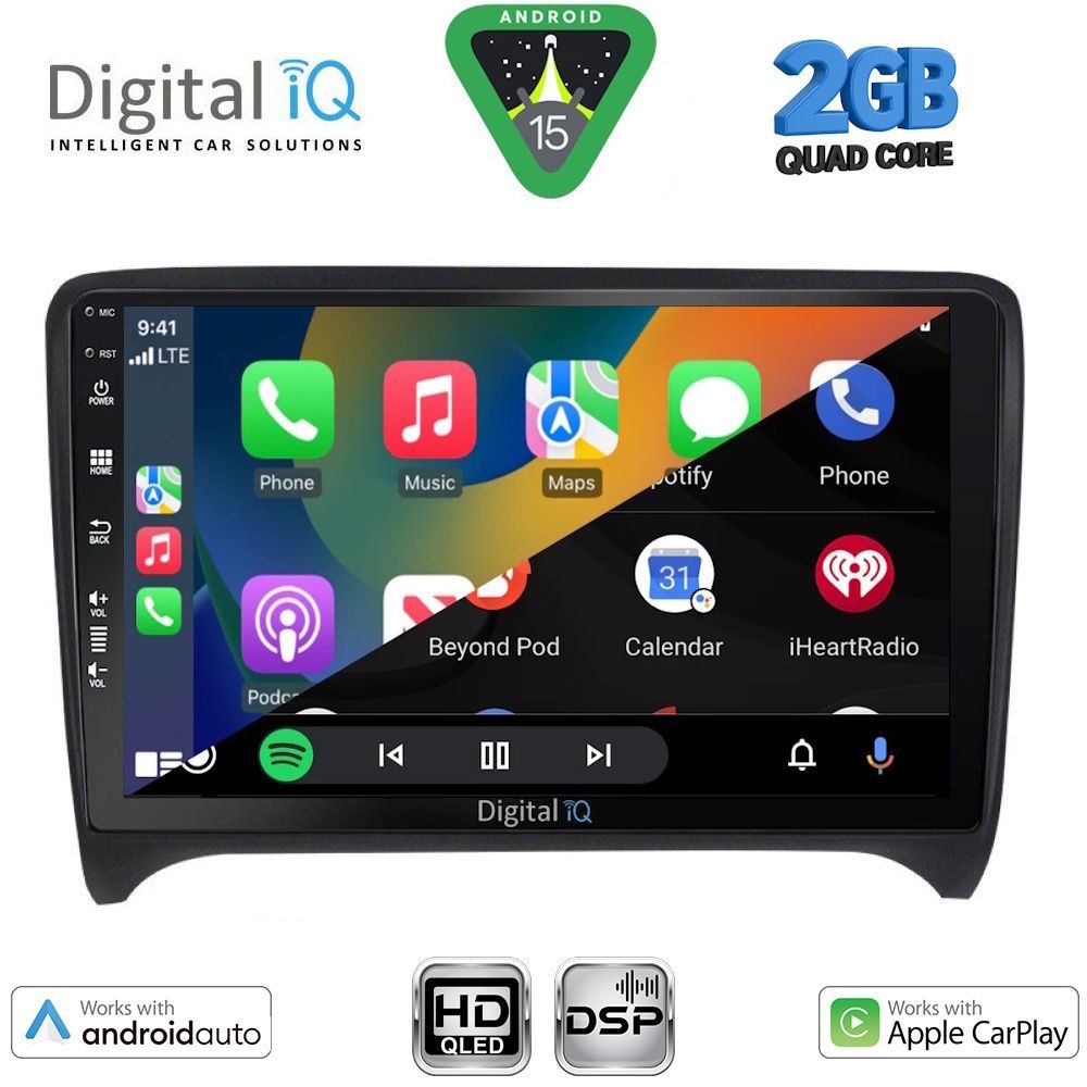 DIGITAL IQ BXC 3009_CPAA (9inc) MULTIMEDIA TABLET for AUDI TT mod. 2007-2015 DIGITAL IQ BXC 3009_CPAA (9inc) MULTIMEDIA TABLET for AUDI TT mod. 2007-2015