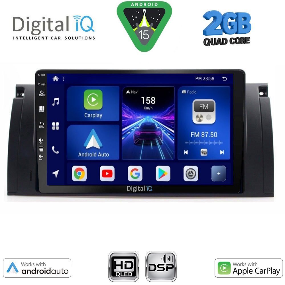 DIGITAL IQ BXC 3045_CPAA (9inc) MULTIMEDIA TABLET for BMW Series 5 (E39) mod. 1997-2005 | X5 (E53) mod. 1999-2006 DIGITAL IQ BXC 3045_CPAA (9inc) MULTIMEDIA TABLET for BMW Series 5 (E39) mod. 1997-2005 | X5 (E53) mod. 1999-2006