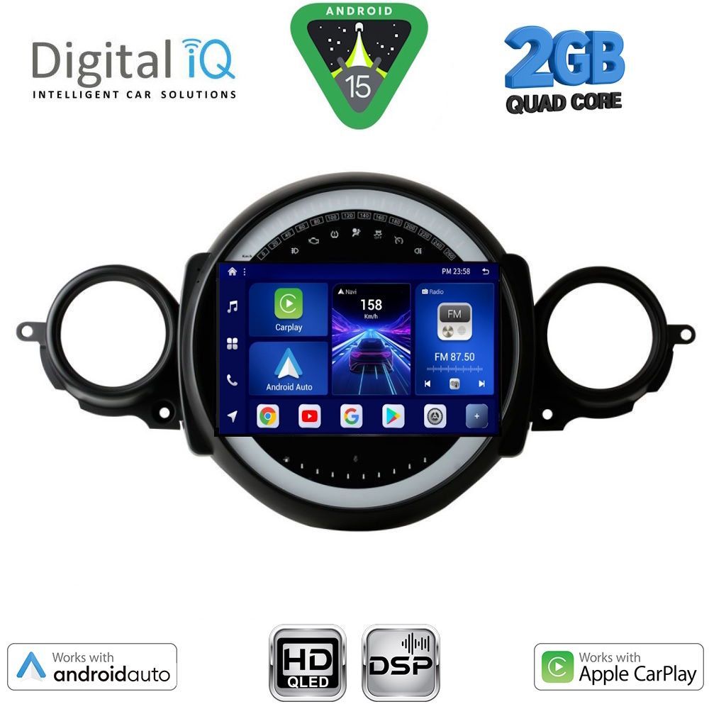 DIGITAL IQ BXC 3064_CPAA (9inc) MULTIMEDIA TABLET for MINI COOPER (R56-R57) mod. 2006-2014 - CLUBMAN (R55) mod. 2007-2014 DIGITAL IQ BXC 3064_CPAA (9inc) MULTIMEDIA TABLET for MINI COOPER (R56-R57) mod. 2006-2014 - CLUBMAN (R55) mod. 2007-2014