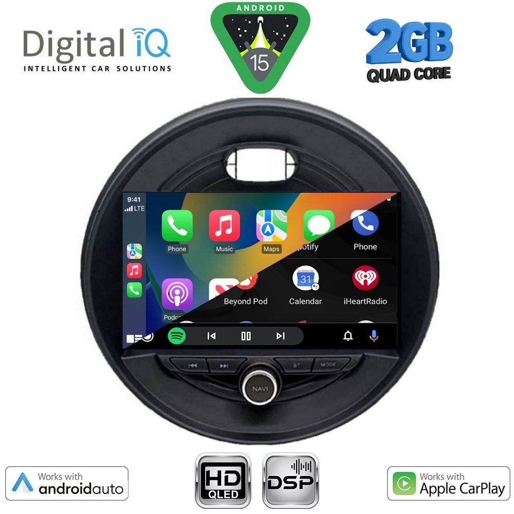 DIGITAL IQ BXC 3066_CPAA (9inc) MULTIMEDIA TABLET for MINI COOPER (F55-56-F57) mod. 2015-2024 - CLUBMAN (F54) mod. 2015-2024 - ROADSTER (F59) mod. 2014-2024 - COUNTRYMAN (F60) mod. 2016-2024 DIGITAL IQ BXC 3066_CPAA (9inc) MULTIMEDIA TABLET for MINI COOPER (F55-56-F57) mod. 2015-2024 - CLUBMAN (F54) mod. 2015-2024 - ROADSTER (F59) mod. 2014-2024 - COUNTRYMAN (F60) mod. 2016-2024