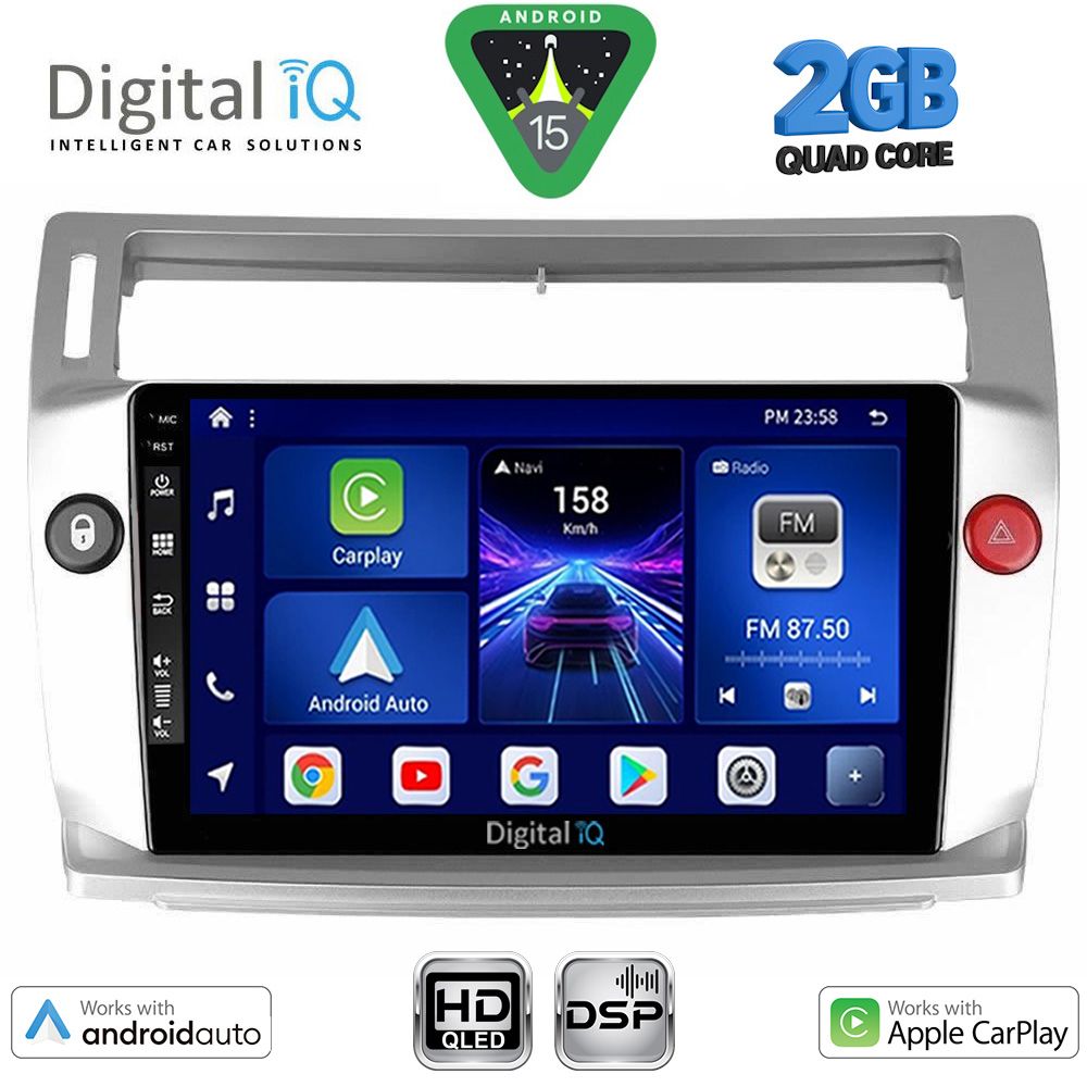 DIGITAL IQ BXC 3084SL_CPAA (9inc) MULTIMEDIA TABLET for CITROEN C4 mod. 2004-2011 (SILVER) DIGITAL IQ BXC 3084SL_CPAA (9inc) MULTIMEDIA TABLET for CITROEN C4 mod. 2004-2011 (SILVER)