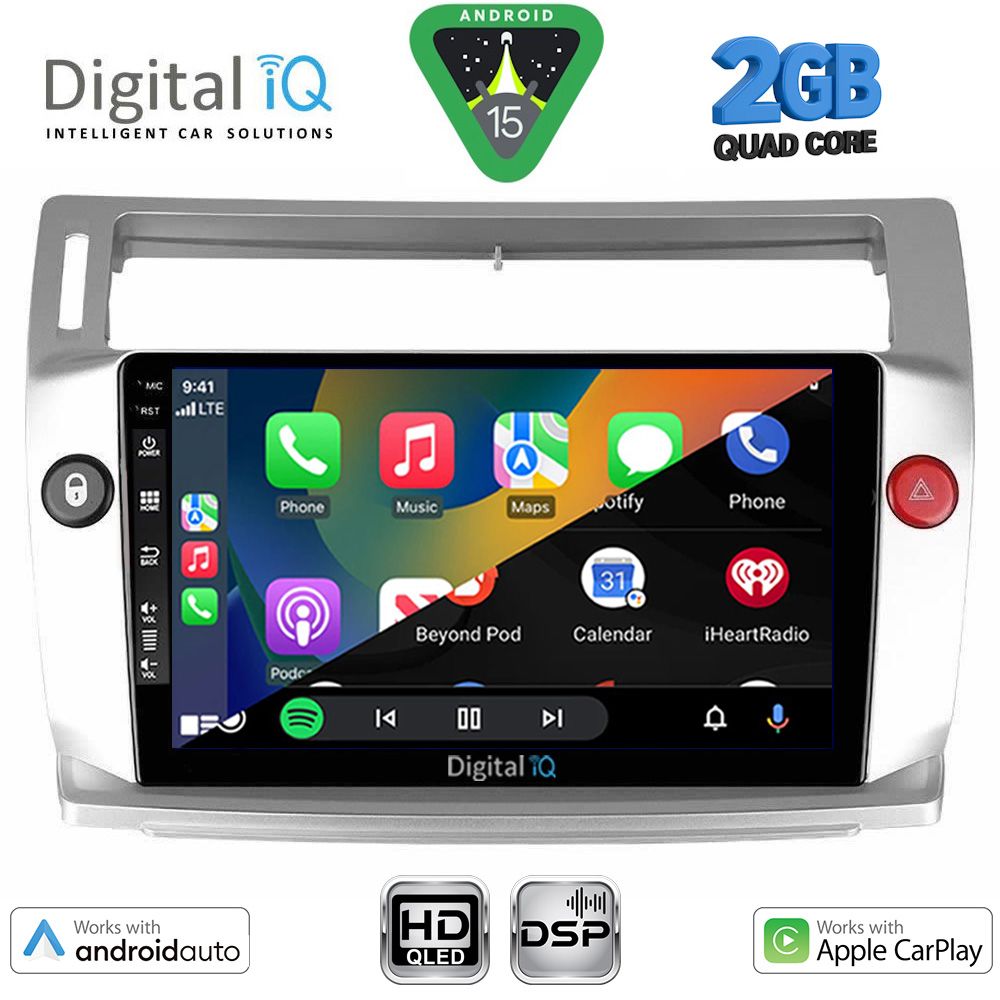 DIGITAL IQ BXC 3084SL_CPAA (9inc) MULTIMEDIA TABLET for CITROEN C4 mod. 2004-2011 (SILVER) DIGITAL IQ BXC 3084SL_CPAA (9inc) MULTIMEDIA TABLET for CITROEN C4 mod. 2004-2011 (SILVER)