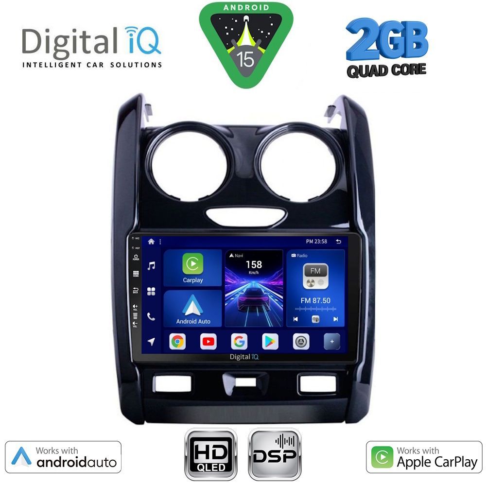 DIGITAL IQ BXC 3103_CPAA (9inc) MULTIMEDIA TABLET for DACIA DUSTER mod. 2012-2019 DIGITAL IQ BXC 3103_CPAA (9inc) MULTIMEDIA TABLET for DACIA DUSTER mod. 2012-2019