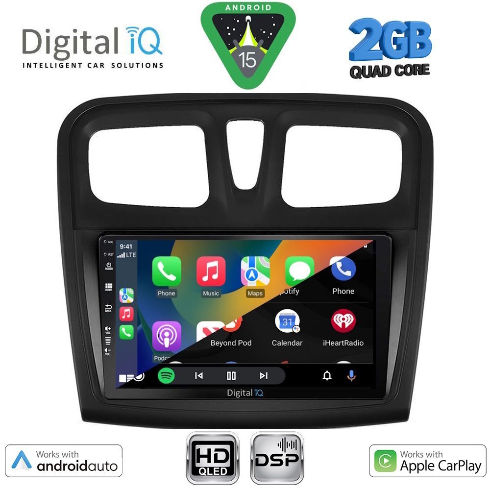 DIGITAL IQ BXC 3108SQ_CPAA (9inc) MULTIMEDIA TABLET for DACIA LOGAN – SANDERO mod. 2012-2019 DIGITAL IQ BXC 3108SQ_CPAA (9inc) MULTIMEDIA TABLET for DACIA LOGAN – SANDERO mod. 2012-2019