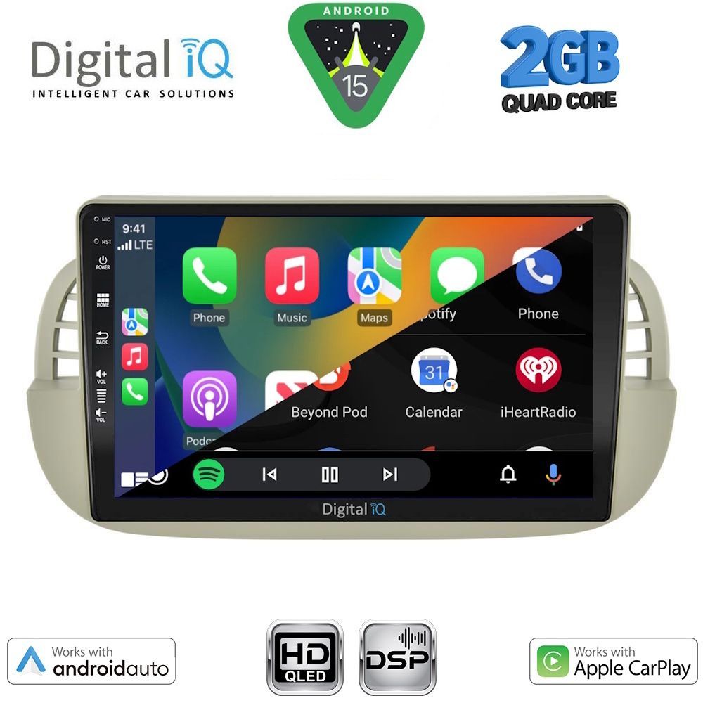 DIGITAL IQ BXC 3130BG_CPAA (9inc) MULTIMEDIA TABLET for FIAT 500 mod. 2007-2015 (BEIGE) DIGITAL IQ BXC 3130BG_CPAA (9inc) MULTIMEDIA TABLET for FIAT 500 mod. 2007-2015 (BEIGE)