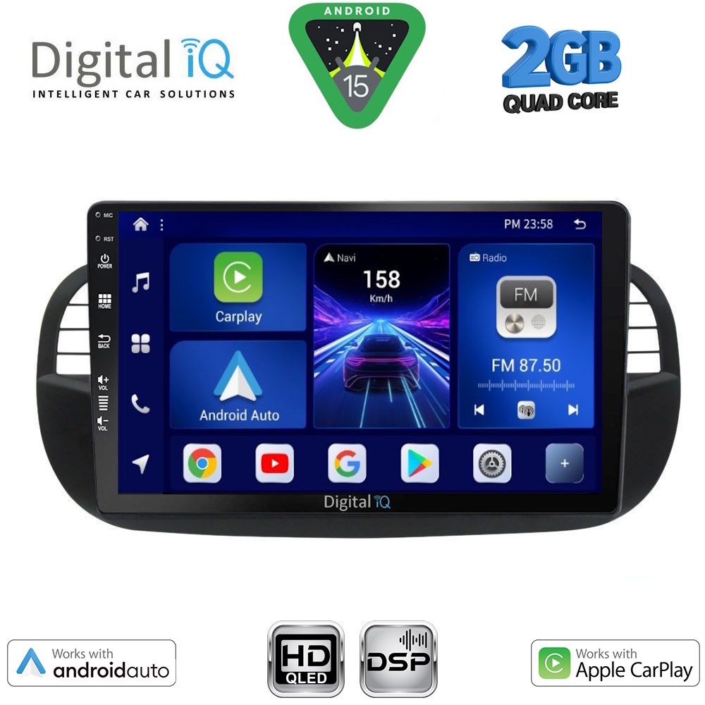 DIGITAL IQ BXC 3130BL_CPAA (9inc) MULTIMEDIA TABLET for FIAT 500 mod. 2007-2015 (BLACK) DIGITAL IQ BXC 3130BL_CPAA (9inc) MULTIMEDIA TABLET for FIAT 500 mod. 2007-2015 (BLACK)
