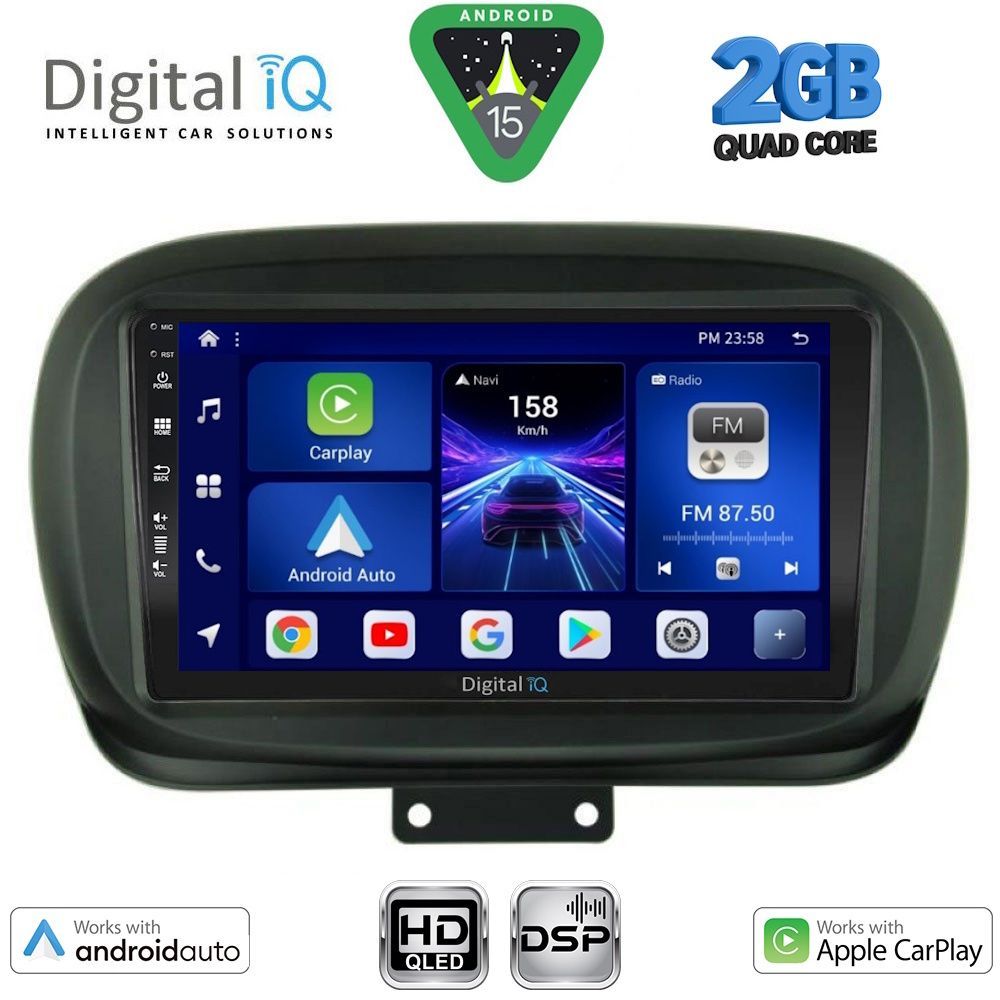 DIGITAL IQ BXC 3134_CPAA (9inc) MULTIMEDIA TABLET for FIAT 500X mod. 2014-2022 DIGITAL IQ BXC 3134_CPAA (9inc) MULTIMEDIA TABLET for FIAT 500X mod. 2014-2022