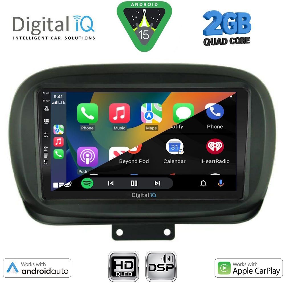 DIGITAL IQ BXC 3134_CPAA (9inc) MULTIMEDIA TABLET for FIAT 500X mod. 2014-2022 DIGITAL IQ BXC 3134_CPAA (9inc) MULTIMEDIA TABLET for FIAT 500X mod. 2014-2022