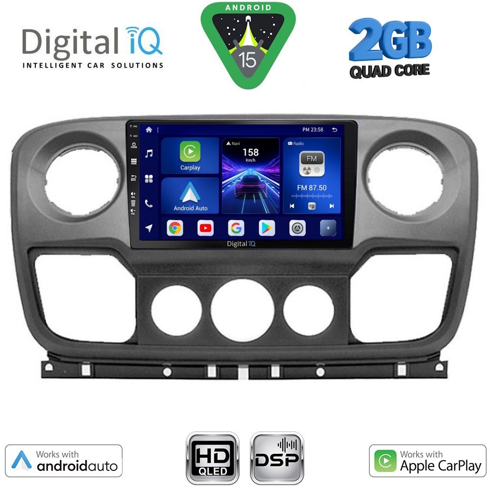 DIGITAL IQ BXC 3463_CPAA (10inc) MULTIMEDIA TABLET for NISSAN NV400 - OPEL MOVANO - RENAULT MASTER mod. 2010-2020 DIGITAL IQ BXC 3463_CPAA (10inc) MULTIMEDIA TABLET for NISSAN NV400 - OPEL MOVANO - RENAULT MASTER mod. 2010-2020