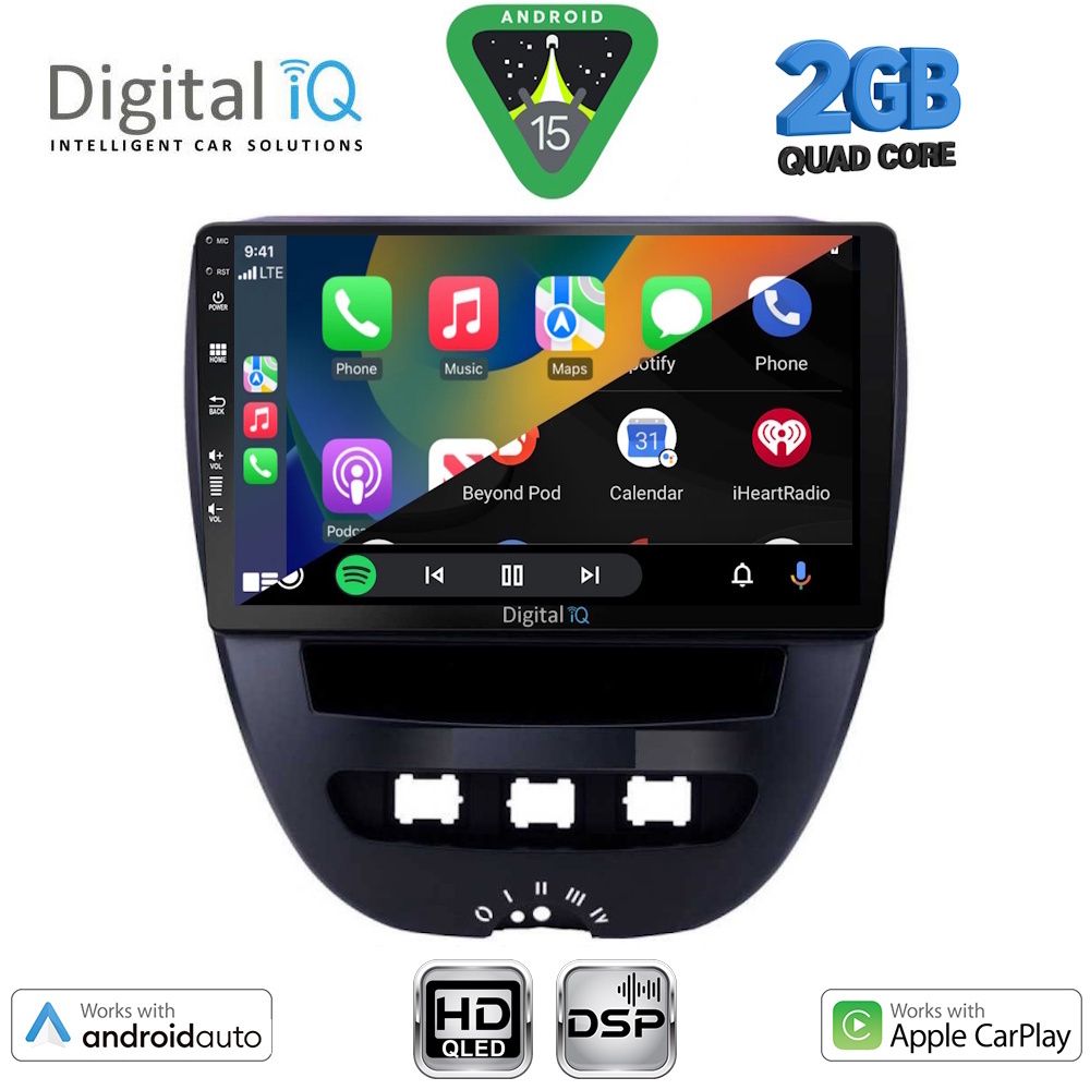 DIGITAL IQ BXC 3707_CPAA (10inc) MULTIMEDIA TABLET for CITROEN C1-PEUGEOT 107-TOYOTA AYGO mod. 2005-2014 DIGITAL IQ BXC 3707_CPAA (10inc) MULTIMEDIA TABLET for CITROEN C1-PEUGEOT 107-TOYOTA AYGO mod. 2005-2014