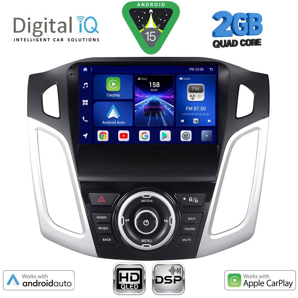 DIGITAL IQ BXC 3157_CPAA (9inc) MULTIMEDIA TABLET for FORD FOCUS mod. 2011-2018 DIGITAL IQ BXC 3157_CPAA (9inc) MULTIMEDIA TABLET for FORD FOCUS mod. 2011-2018