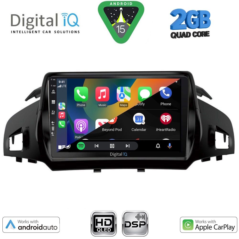 DIGITAL IQ BXC 3160_CPAA (9inc) MULTIMEDIA TABLET for FORD KUGA mod. 2013-2019 – CMAX mod. 2011-2019 DIGITAL IQ BXC 3160_CPAA (9inc) MULTIMEDIA TABLET for FORD KUGA mod. 2013-2019 – CMAX mod. 2011-2019
