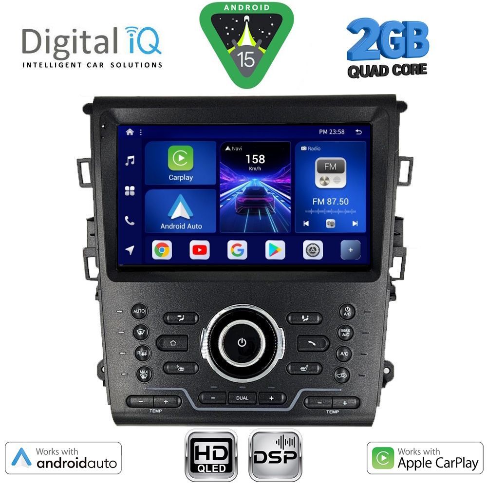 DIGITAL IQ BXC 3164_CPAA CLIMA (9inc) MULTIMEDIA TABLET for FORD MONDEO mod. 2014-2023 DIGITAL IQ BXC 3164_CPAA CLIMA (9inc) MULTIMEDIA TABLET for FORD MONDEO mod. 2014-2023