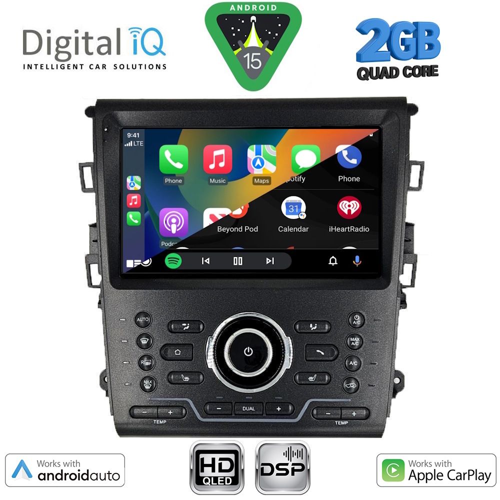 DIGITAL IQ BXC 3164_CPAA CLIMA (9inc) MULTIMEDIA TABLET for FORD MONDEO mod. 2014-2023 DIGITAL IQ BXC 3164_CPAA CLIMA (9inc) MULTIMEDIA TABLET for FORD MONDEO mod. 2014-2023