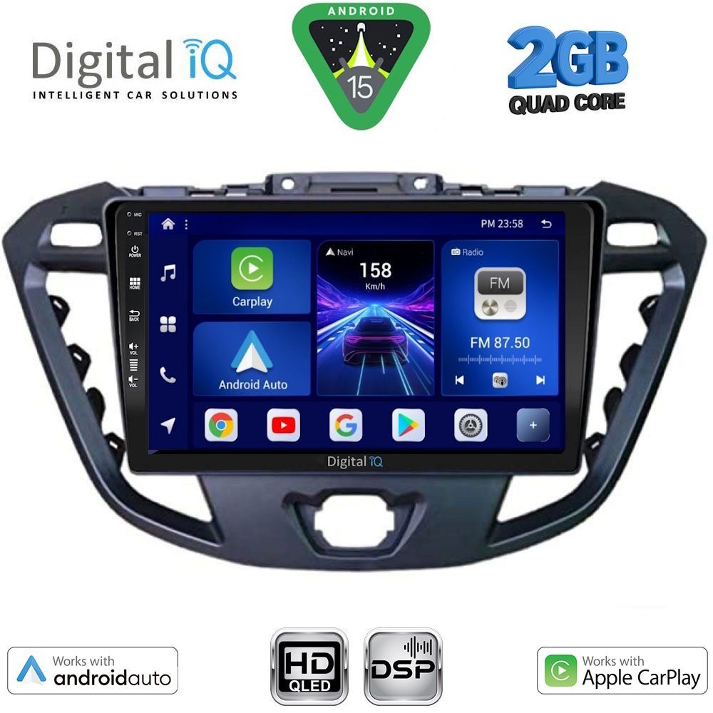DIGITAL IQ BXC 3177_CPAA (9inc) MULTIMEDIA TABLET for FORD TRANSIT CUSTOM | TOURNEO CUSTOM mod. 2013-2019 DIGITAL IQ BXC 3177_CPAA (9inc) MULTIMEDIA TABLET for FORD TRANSIT CUSTOM | TOURNEO CUSTOM mod. 2013-2019