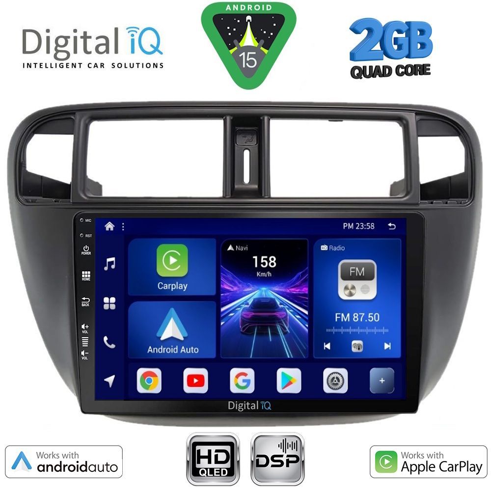 DIGITAL IQ BXC 3186_CPAA A/C (9inc) MULTIMEDIA TABLET for HONDA CIVIC mod. 1995-2001 DIGITAL IQ BXC 3186_CPAA A/C (9inc) MULTIMEDIA TABLET for HONDA CIVIC mod. 1995-2001