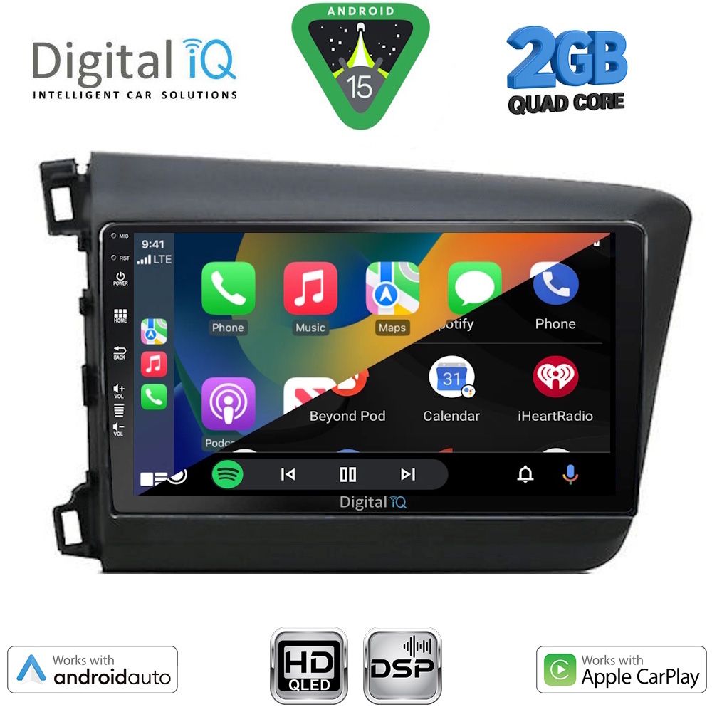 DIGITAL IQ BXC 31904D_CPAA (9inc) MULTIMEDIA TABLET for HONDA CIVIC 4Doors mod. 2012-2016 DIGITAL IQ BXC 31904D_CPAA (9inc) MULTIMEDIA TABLET for HONDA CIVIC 4Doors mod. 2012-2016