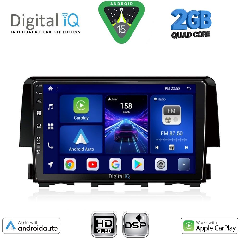 DIGITAL IQ BXC 3191_CPAA (9inc) MULTIMEDIA TABLET for HONDA CIVIC mod. 2016-2021 DIGITAL IQ BXC 3191_CPAA (9inc) MULTIMEDIA TABLET for HONDA CIVIC mod. 2016-2021
