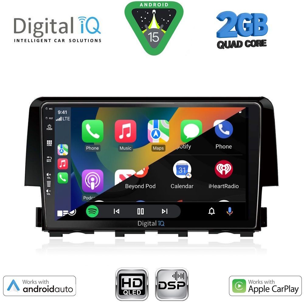 DIGITAL IQ BXC 3191_CPAA (9inc) MULTIMEDIA TABLET for HONDA CIVIC mod. 2016-2021 DIGITAL IQ BXC 3191_CPAA (9inc) MULTIMEDIA TABLET for HONDA CIVIC mod. 2016-2021