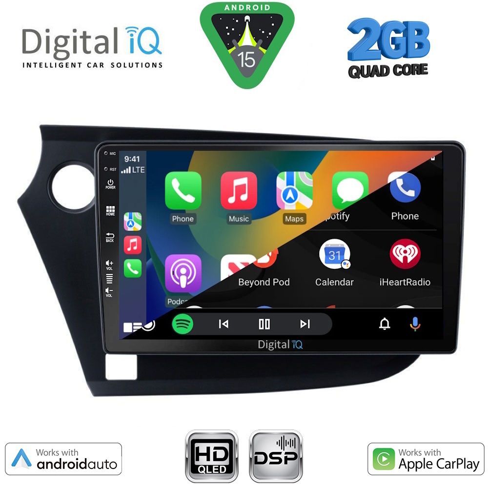 DIGITAL IQ BXC 3205_CPAA (9inc) MULTIMEDIA TABLET for HONDA INSIGHT mod. 2009-2014 DIGITAL IQ BXC 3205_CPAA (9inc) MULTIMEDIA TABLET for HONDA INSIGHT mod. 2009-2014