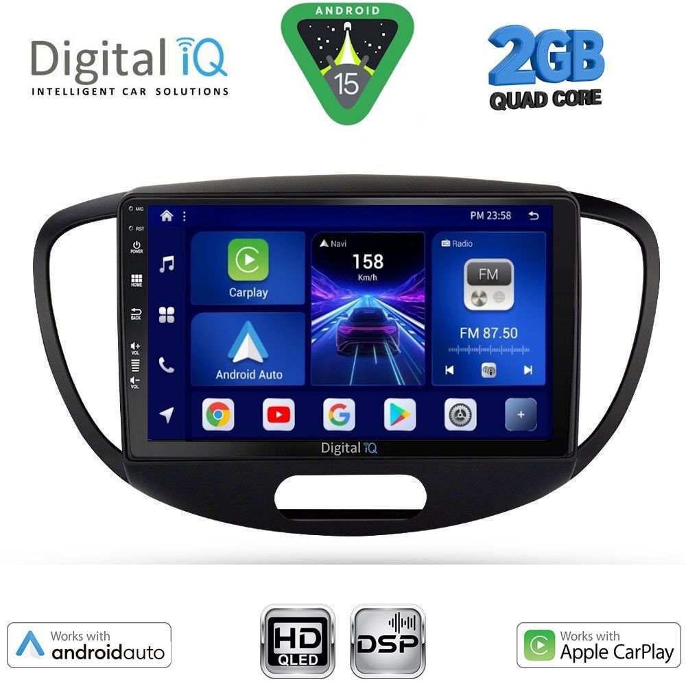 DIGITAL IQ BXC 3223_CPAA (9inc) MULTIMEDIA TABLET for HYUNDAI i10 mod. 2008-2013 DIGITAL IQ BXC 3223_CPAA (9inc) MULTIMEDIA TABLET for HYUNDAI i10 mod. 2008-2013