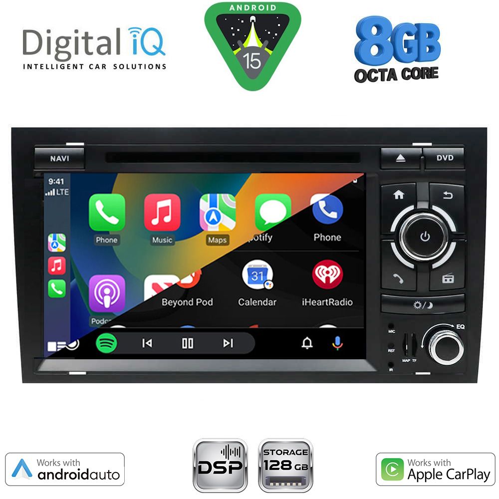 DIGITAL IQ BXF 750_CPAA (7'' DVD) MULTIMEDIA SYSTEM for AUDI A4 mod. 2002-2008 DIGITAL IQ BXF 750_CPAA (7'' DVD) MULTIMEDIA SYSTEM for AUDI A4 mod. 2002-2008