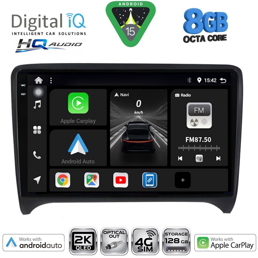 DIGITAL IQ BXK 20009_CPAA (9inc) MULTIMEDIA TABLET for AUDI TT mod. 2007-2015 DIGITAL IQ BXK 20009_CPAA (9inc) MULTIMEDIA TABLET for AUDI TT mod. 2007-2015