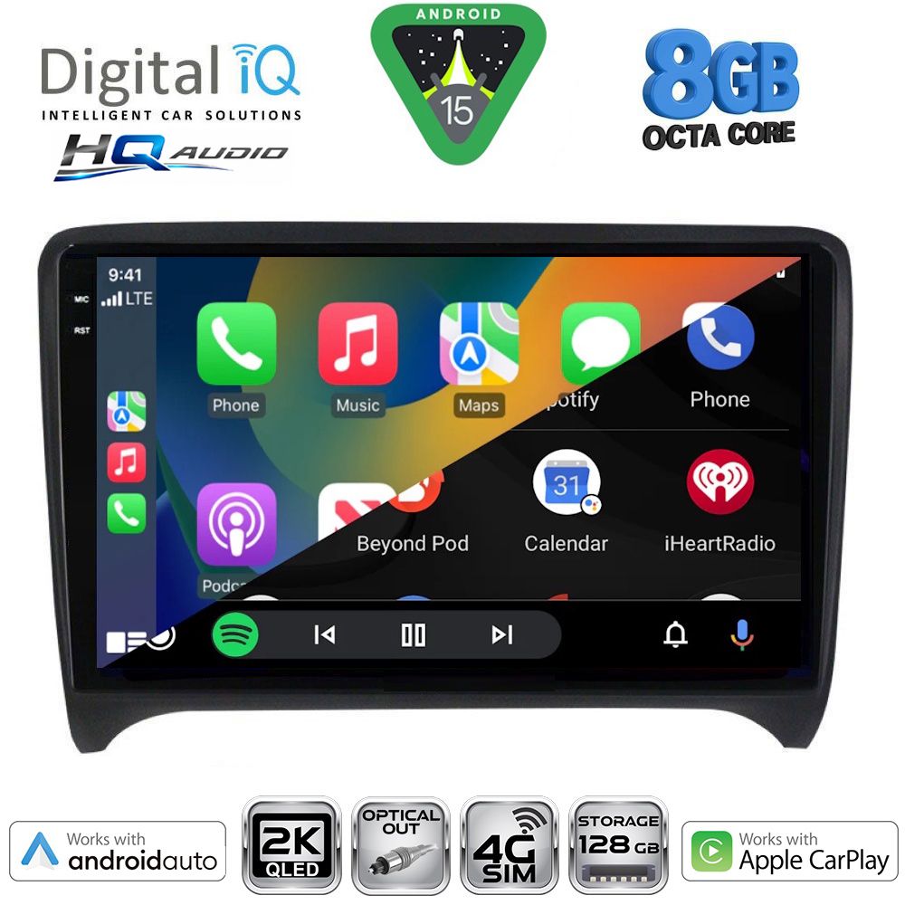 DIGITAL IQ BXK 20009_CPAA (9inc) MULTIMEDIA TABLET for AUDI TT mod. 2007-2015 DIGITAL IQ BXK 20009_CPAA (9inc) MULTIMEDIA TABLET for AUDI TT mod. 2007-2015