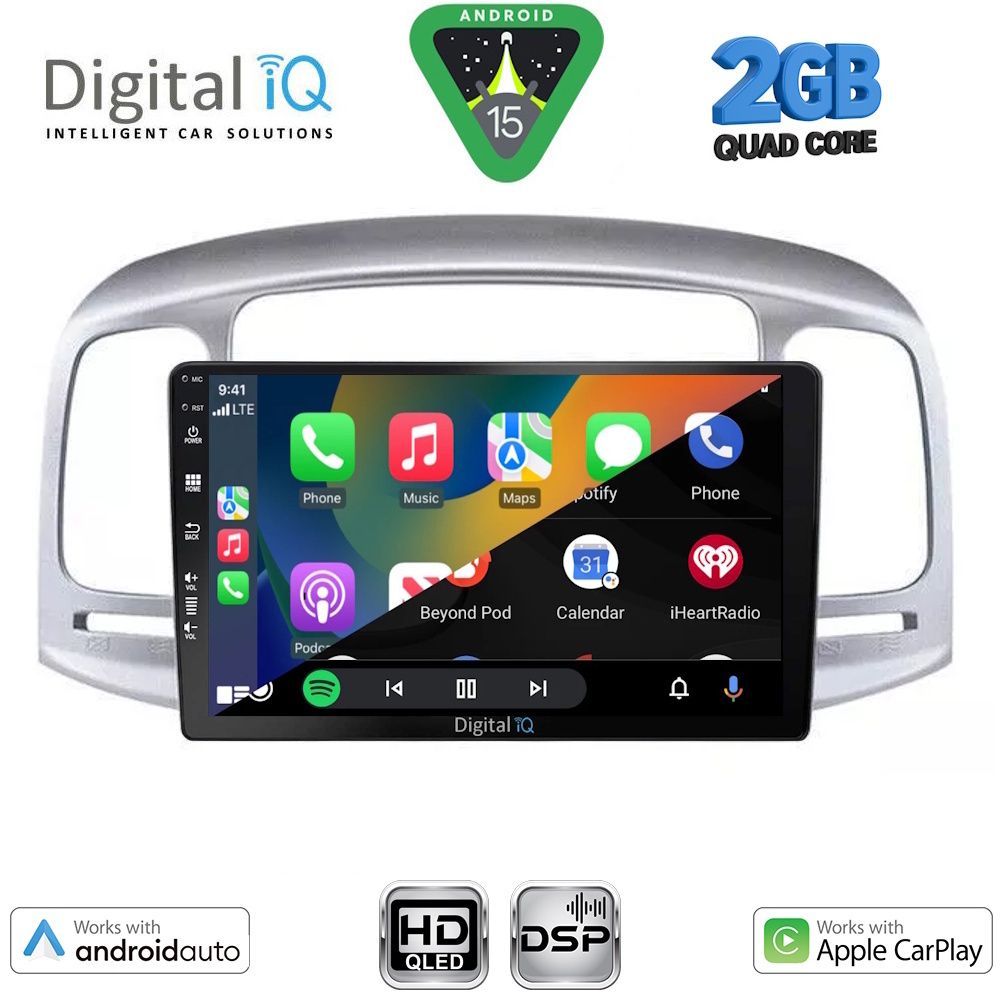 DIGITAL IQ BXC 3249SL_CPAA (9inc) MULTIMEDIA TABLET for HYUNDAI ACCENT mod. 2005-2012 (SILVER) DIGITAL IQ BXC 3249SL_CPAA (9inc) MULTIMEDIA TABLET for HYUNDAI ACCENT mod. 2005-2012 (SILVER)