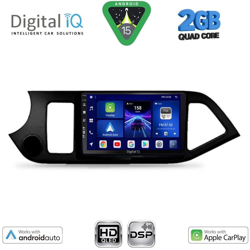 DIGITAL IQ BXC 3308_CPAA (9inc) MULTIMEDIA TABLET for KIA PICANTO mod. 2011-2017 DIGITAL IQ BXC 3308_CPAA (9inc) MULTIMEDIA TABLET for KIA PICANTO mod. 2011-2017