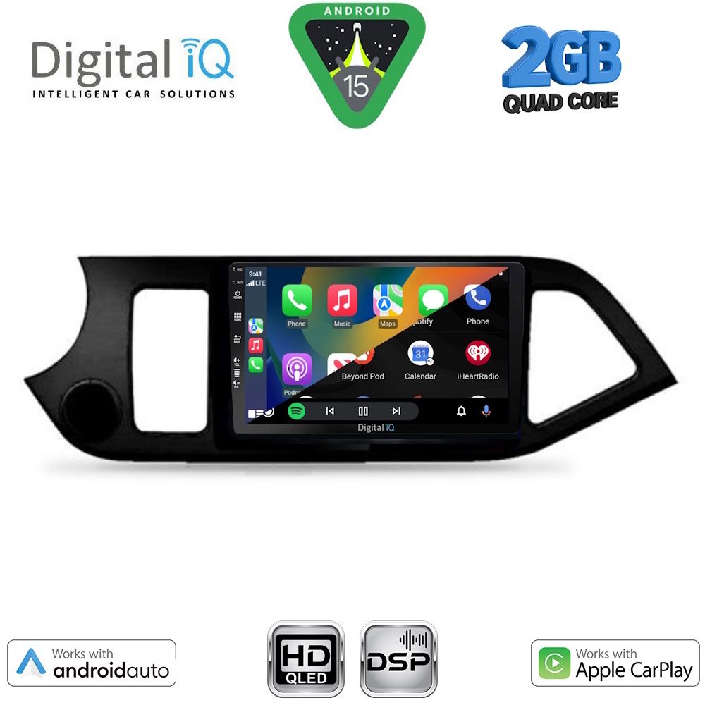 DIGITAL IQ BXC 3308_CPAA (9inc) MULTIMEDIA TABLET for KIA PICANTO mod. 2011-2017 DIGITAL IQ BXC 3308_CPAA (9inc) MULTIMEDIA TABLET for KIA PICANTO mod. 2011-2017