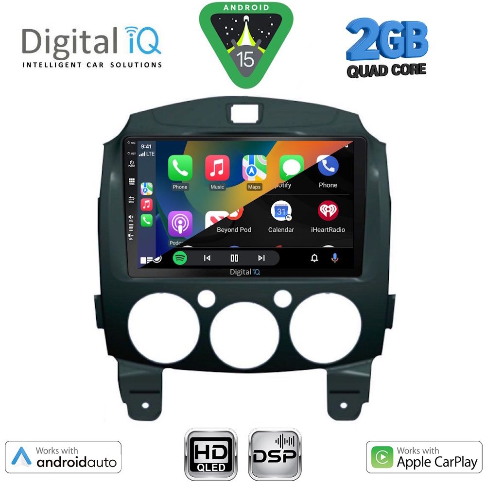 DIGITAL IQ BXC 3361_CPAA (9inc) MULTIMEDIA TABLET for MAZDA 2 mod. 2007-2014 DIGITAL IQ BXC 3361_CPAA (9inc) MULTIMEDIA TABLET for MAZDA 2 mod. 2007-2014