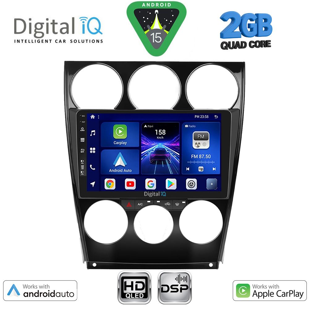 DIGITAL IQ BXC 3375_CPAA (9inc) MULTIMEDIA TABLET for MAZDA 6 (FACELIFT) mod. 2005-2008 DIGITAL IQ BXC 3375_CPAA (9inc) MULTIMEDIA TABLET for MAZDA 6 (FACELIFT) mod. 2005-2008