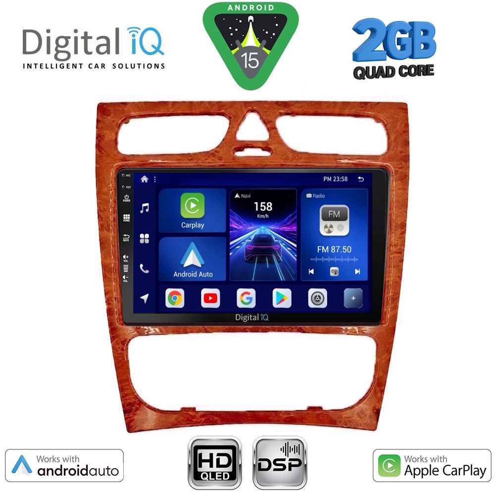DIGITAL IQ BXC 3402CH_CPAA (9inc) MULTIMEDIA TABLET for MERCEDES C (W203) mod. 1999-2004 DIGITAL IQ BXC 3402CH_CPAA (9inc) MULTIMEDIA TABLET for MERCEDES C (W203) mod. 1999-2004