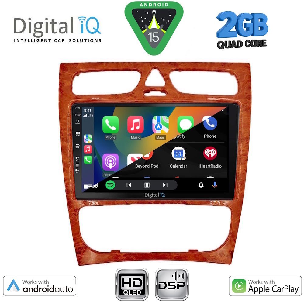 DIGITAL IQ BXC 3402CH_CPAA (9inc) MULTIMEDIA TABLET for MERCEDES C (W203) mod. 1999-2004 DIGITAL IQ BXC 3402CH_CPAA (9inc) MULTIMEDIA TABLET for MERCEDES C (W203) mod. 1999-2004