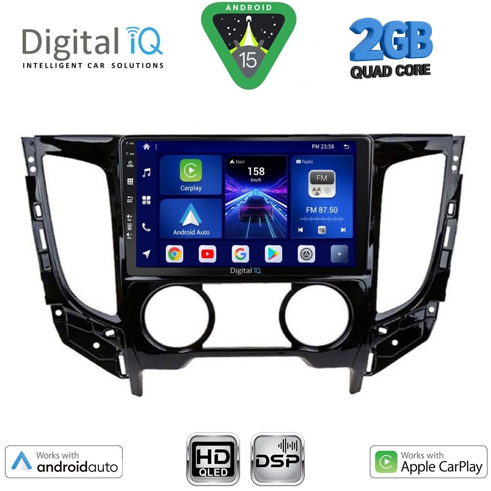 DIGITAL IQ BXC 3437_CPAA A/C (9inc) MULTIMEDIA TABLET for MITSUBISHI L200 mod. 2015-2019 with A/C DIGITAL IQ BXC 3437_CPAA A/C (9inc) MULTIMEDIA TABLET for MITSUBISHI L200 mod. 2015-2019 with A/C