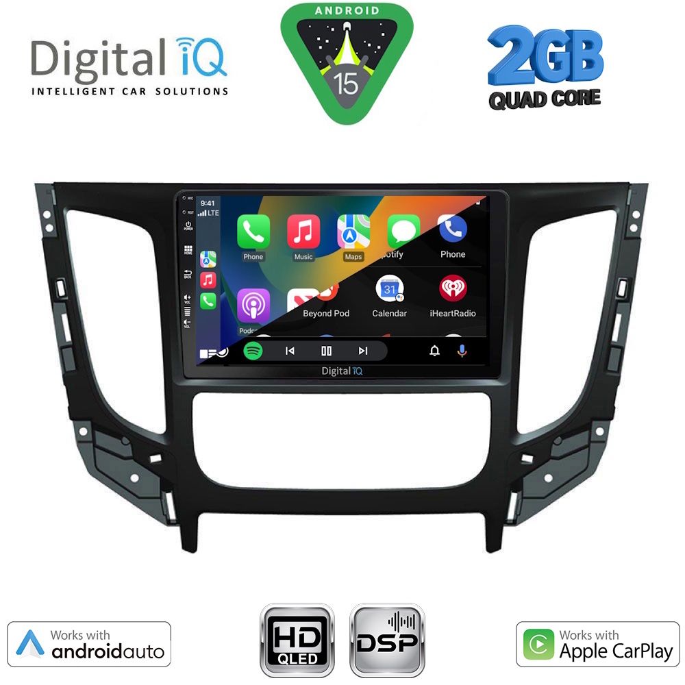DIGITAL IQ BXC 3437_CPAA CLIMA (9inc) MULTIMEDIA TABLET for MITSUBISHI L200 mod. 2015-2019 with CLIMA DIGITAL IQ BXC 3437_CPAA CLIMA (9inc) MULTIMEDIA TABLET for MITSUBISHI L200 mod. 2015-2019 with CLIMA