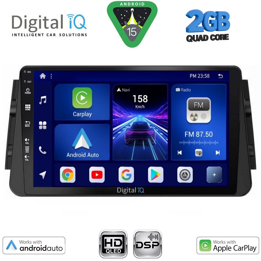 DIGITAL IQ BXC 3460_CPAA (9inc) MULTIMEDIA TABLET for NISSAN MICRA mod. 2017-2025 DIGITAL IQ BXC 3460_CPAA (9inc) MULTIMEDIA TABLET for NISSAN MICRA mod. 2017-2025