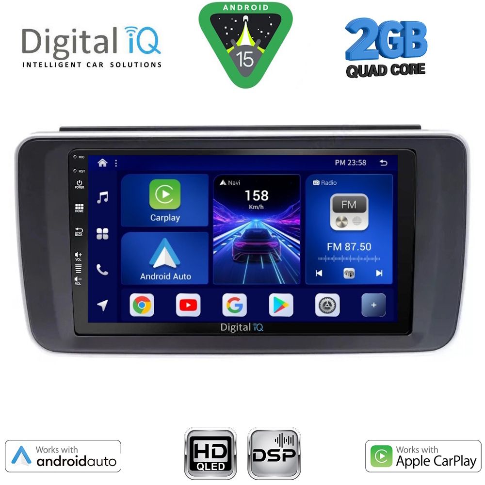 DIGITAL IQ BXC 3473_CPAA (9inc) MULTIMEDIA TABLET for NISSAN LEAF mod. 2018-2026 DIGITAL IQ BXC 3473_CPAA (9inc) MULTIMEDIA TABLET for NISSAN LEAF mod. 2018-2026