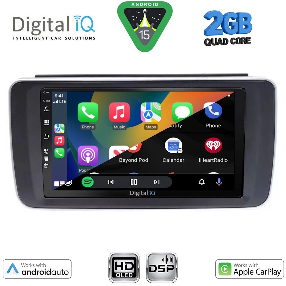 DIGITAL IQ BXC 3473_CPAA (9inc) MULTIMEDIA TABLET for NISSAN LEAF mod. 2018-2026 DIGITAL IQ BXC 3473_CPAA (9inc) MULTIMEDIA TABLET for NISSAN LEAF mod. 2018-2026