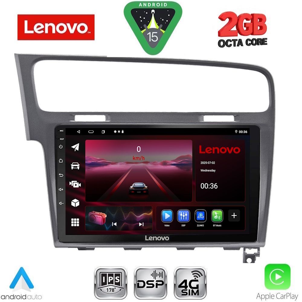 LENOVO LVF 5747GR_CPA (10inc) MULTIMEDIA TABLET for VW GOLF 7 mod. 2013-2020 (GRAY) LENOVO LVF 5747GR_CPA (10inc) MULTIMEDIA TABLET for VW GOLF 7 mod. 2013-2020 (GRAY)