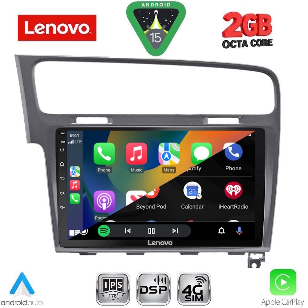 LENOVO LVF 5747GR_CPA (10inc) MULTIMEDIA TABLET for VW GOLF 7 mod. 2013-2020 (GRAY) LENOVO LVF 5747GR_CPA (10inc) MULTIMEDIA TABLET for VW GOLF 7 mod. 2013-2020 (GRAY)